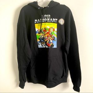 New Nintendo Super Mario kart black hoodie size L